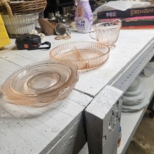 Elegant Pink Glass Cookware Set